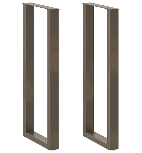 Couchtischbeine U-Form 2 Stk. Naturstahl 40x(110-111) cm Stahl