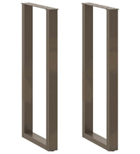 Couchtischbeine U-Form 2 Stk. Naturstahl 50x(110-111) cm Stahl