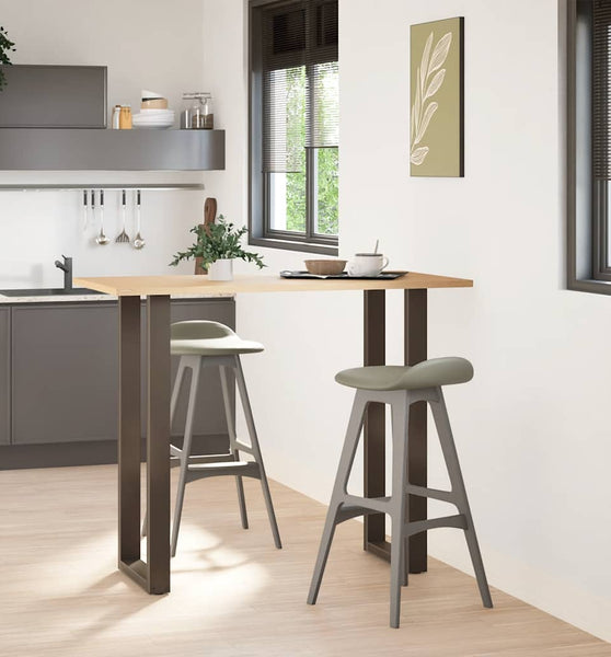 Couchtischbeine U-Form 2 Stk. Naturstahl 50x(110-111) cm Stahl