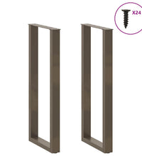 Couchtischbeine U-Form 2 Stk. Naturstahl 50x(110-111) cm Stahl