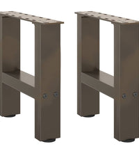 Couchtischbeine Naturstahl 2 Stk. 30x(30-31) cm Stahl