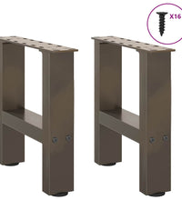Couchtischbeine Naturstahl 2 Stk. 30x(30-31) cm Stahl