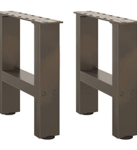 Couchtischbeine Naturstahl 2 Stk. 40x(30-31) cm Stahl