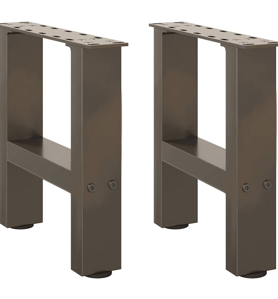 Couchtischbeine Naturstahl 2 Stk. 40x(30-31) cm Stahl