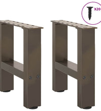 Couchtischbeine Naturstahl 2 Stk. 40x(30-31) cm Stahl