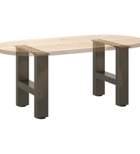 Couchtischbeine Naturstahl 2 Stk. 40x(30-31) cm Stahl