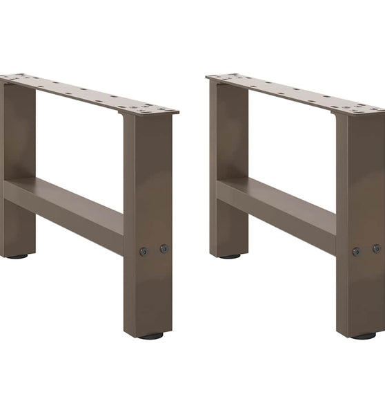 Couchtischbeine Naturstahl 2 Stk. 50x(30-31) cm Stahl