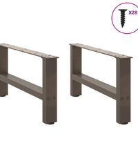 Couchtischbeine Naturstahl 2 Stk. 70x(30-31) cm Stahl