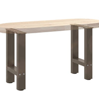 Couchtischbeine Naturstahl 2 Stk. 28x(42-43) cm Stahl