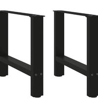 Couchtischbeine Schwarz 2 Stk. 50x(42-43) cm Stahl