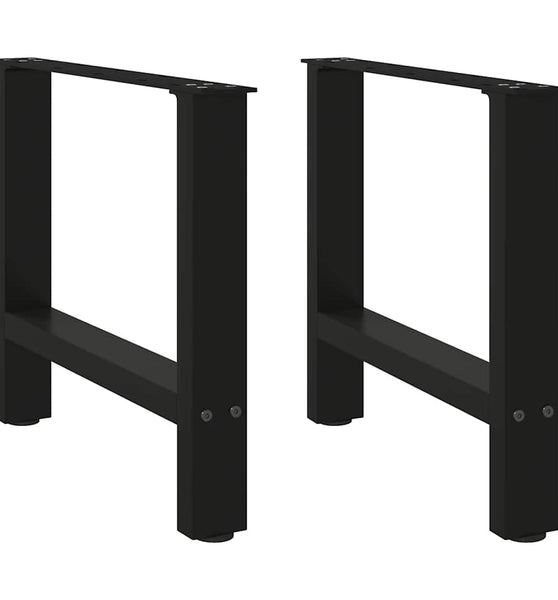 Couchtischbeine Schwarz 2 Stk. 50x(42-43) cm Stahl