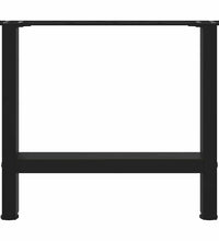 Couchtischbeine Schwarz 2 Stk. 50x(42-43) cm Stahl