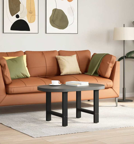 Couchtischbeine Schwarz 2 Stk. 50x(42-43) cm Stahl