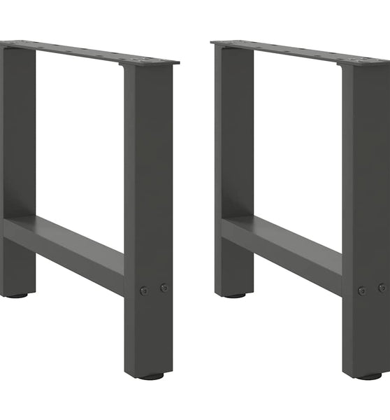 Couchtischbeine Anthrazit 2 Stk. 60x(42-43) cm Stahl