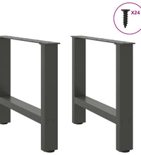 Couchtischbeine Anthrazit 2 Stk. 60x(42-43) cm Stahl