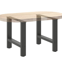 Couchtischbeine Anthrazit 2 Stk. 60x(42-43) cm Stahl