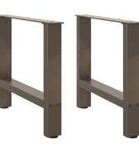 Couchtischbeine Naturstahl 2 Stk. 60x(42-43) cm Stahl