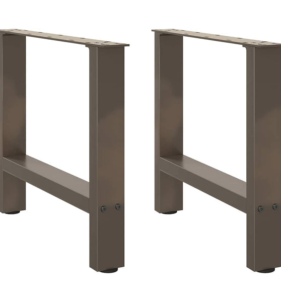 Couchtischbeine Naturstahl 2 Stk. 60x(42-43) cm Stahl