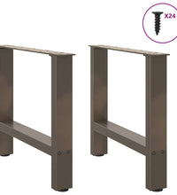 Couchtischbeine Naturstahl 2 Stk. 60x(42-43) cm Stahl
