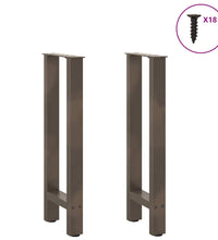 Couchtischbeine Naturstahl 2 Stk. 28x(72-73) cm Stahl