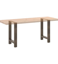 Couchtischbeine Naturstahl 2 Stk. 60x(72-73) cm Stahl