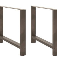 Couchtischbeine Naturstahl 2 Stk. 90x(72-73) cm Stahl