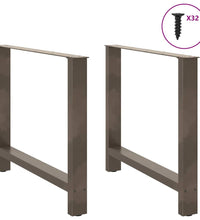 Couchtischbeine Naturstahl 2 Stk. 90x(72-73) cm Stahl
