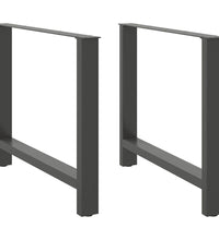 Couchtischbeine Anthrazit 2 Stk. 100x(72-73) cm Stahl