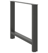 Couchtischbeine Anthrazit 2 Stk. 100x(72-73) cm Stahl