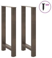 Couchtischbeine Naturstahl 2 Stk. 40x(90-91) cm Stahl