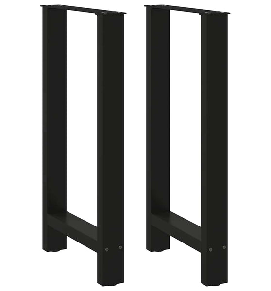 Couchtischbeine Schwarz 2 Stk. 50x(90-91) cm Stahl