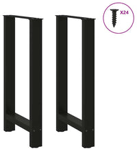 Couchtischbeine Schwarz 2 Stk. 50x(90-91) cm Stahl