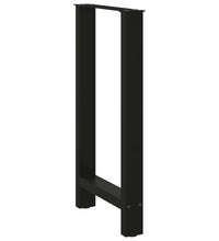 Couchtischbeine Schwarz 2 Stk. 50x(90-91) cm Stahl
