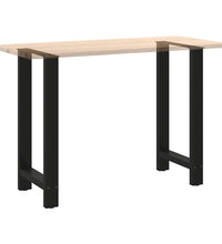 Couchtischbeine Schwarz 2 Stk. 50x(90-91) cm Stahl