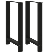 Couchtischbeine Schwarz 2 Stk. 60x(90-91) cm Stahl