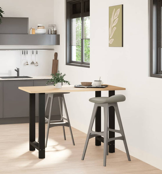 Couchtischbeine Schwarz 2 Stk. 60x(90-91) cm Stahl