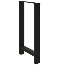 Couchtischbeine Schwarz 2 Stk. 60x(90-91) cm Stahl