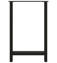 Couchtischbeine Schwarz 2 Stk. 60x(90-91) cm Stahl