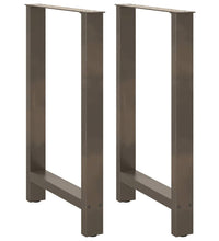 Couchtischbeine Naturstahl 2 Stk. 60x(90-91) cm Stahl
