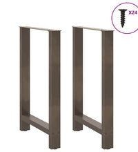 Couchtischbeine Naturstahl 2 Stk. 60x(90-91) cm Stahl