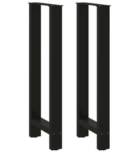 Couchtischbeine Schwarz 2 Stk. 40x(100-101) cm Stahl