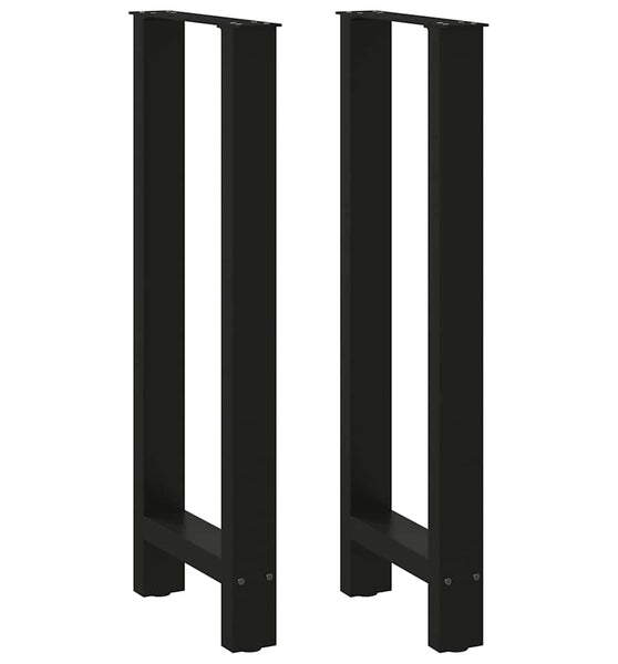 Couchtischbeine Schwarz 2 Stk. 40x(100-101) cm Stahl