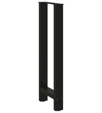 Couchtischbeine Schwarz 2 Stk. 40x(100-101) cm Stahl
