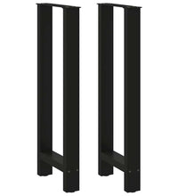 Couchtischbeine Schwarz 2 Stk. 50x(100-101) cm Stahl