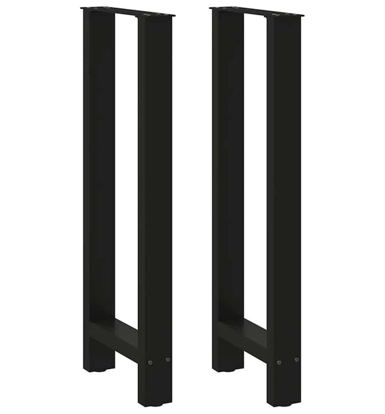 Couchtischbeine Schwarz 2 Stk. 50x(100-101) cm Stahl