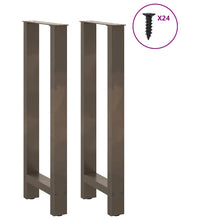 Couchtischbeine Naturstahl 2 Stk. 50x(100-101) cm Stahl
