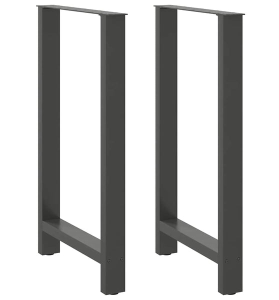 Couchtischbeine Anthrazit 2 Stk. 60x(100-101) cm Stahl