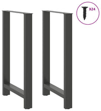 Couchtischbeine Anthrazit 2 Stk. 60x(100-101) cm Stahl