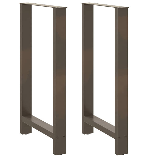 Couchtischbeine Naturstahl 2 Stk. 60x(100-101) cm Stahl
