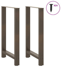 Couchtischbeine Naturstahl 2 Stk. 60x(100-101) cm Stahl